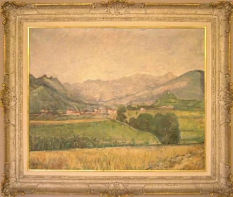 Paesaggio con alberi, case e montagne - Galleria d'Arte Moderna. Collezione Grassi, Milano